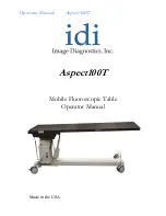 Предварительный просмотр 1 страницы idi Aspect100T Operator'S Manual