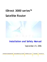Preview for 1 page of iDirect 3000 series Installation And Safety Manual