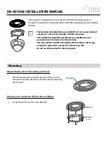 Idis DA-AP2000 Installation Manual предпросмотр