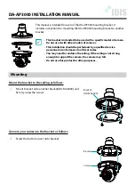 Предварительный просмотр 1 страницы Idis DA-AP3000 Installation Manual