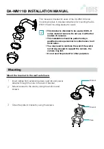 Idis DA-WM1100 Installation Manual preview