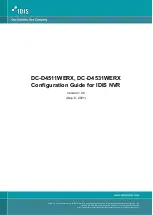 Idis DC-D4511WERX Configuration Manual preview