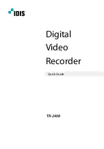 Preview for 1 page of Idis TR-2408 Quick Manual