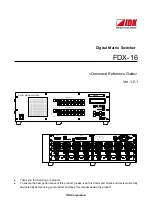 Предварительный просмотр 1 страницы IDK FDX-16 Command Reference Manual