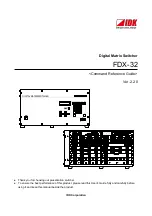 IDK FDX-32 Command Reference Manual preview