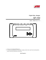 Предварительный просмотр 1 страницы IDK GF-100 User Manual