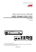 IDK HDC-RH401 User Manual preview