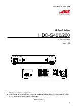 Preview for 1 page of IDK HDC-S200 User Manual