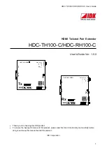 IDK HDC-TH100 User Manual preview