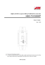 Предварительный просмотр 1 страницы IDK HDC-TH100WP User Manual