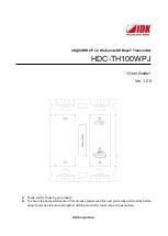 Предварительный просмотр 1 страницы IDK HDC-TH100WPJ User Manual