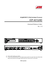 IDK ICP-401UHD Command Reference Manual preview