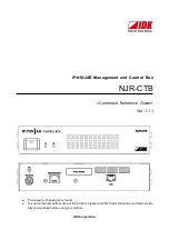 Preview for 1 page of IDK IP-NINJAR NJR-CTB Cli Command Reference Manual