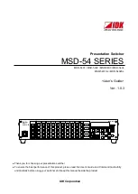 IDK MSD-5401 User Manual предпросмотр