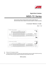 Preview for 1 page of IDK MSD-72 Series Command Reference Manual