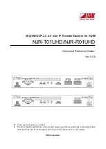 IDK NJR-T01UHD Command Reference Manual preview