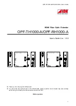 Предварительный просмотр 1 страницы IDK OPF-TH1000-A User Manual