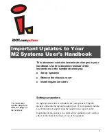 iDOT M2 System User Handbook Manual preview