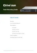 Preview for 1 page of IDrive BMR Rack Mounting Manual