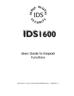 Предварительный просмотр 1 страницы IDS IDS1200 User Manual