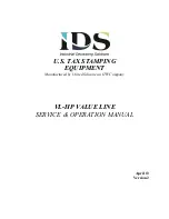 IDS VL-HP Service & Operation Manual preview