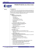 Предварительный просмотр 19 страницы IDT 89HPES16T4G2 Preliminary User'S Manual