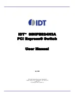 Предварительный просмотр 1 страницы IDT 89HPES24N3A User Manual