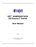 Preview for 1 page of IDT 89HPES48T12G2 User Manual