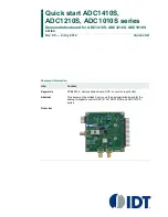 IDT ADC1410S Series Quick Start Manual preview