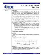 Предварительный просмотр 37 страницы IDT PCI Express 89HPES32NT24xG2 User Manual