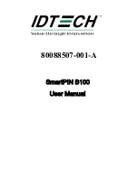 IDTECH SmartPIN B100 User Manual preview