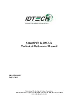 IDTECH SmartPIN K100 3.X Technical Reference Manual preview