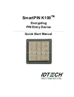 IDTECH SmartPIN K100 Quick Start Manual предпросмотр