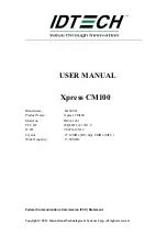IDTECH Xpress CM100 User Manual preview
