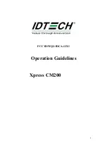 IDTECH Xpress CM200 Operation Manuallines preview