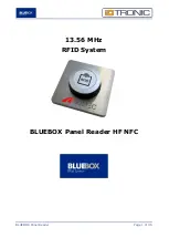 iDTRONIC BLUEBOX Panel Reader HF NFC Manual предпросмотр