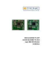 Preview for 1 page of iDTRONIC OEM-LEG-M800-TTL-APP Installation Manual