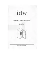 IDW G-5 Instruction Manual предпросмотр