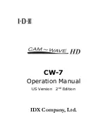 Preview for 1 page of IDX Cam-Wave HD CW-7 Operation Manual