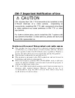 Preview for 7 page of IDX Cam-Wave HD CW-7 Operation Manual