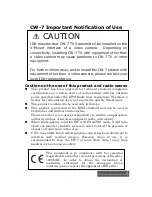 Preview for 7 page of IDX CW-7 Cam-Wave HD Operation Manual