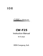 IDX CW-F25 Instruction Manual preview