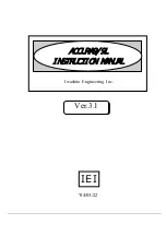 IEI Technology ACCURA9 Instruction Manual preview