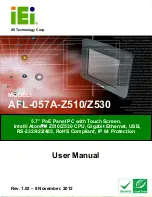 Предварительный просмотр 1 страницы IEI Technology AFL-057A-Z510 User Manual