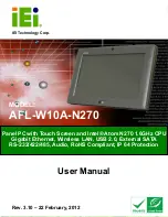 Preview for 1 page of IEI Technology AFL-W10A-N270 User Manual