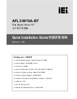 IEI Technology AFL3-W15A-BT Quick Installation Manual preview