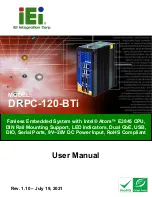 Preview for 1 page of IEI Technology DRPC-120-BTi User Manual