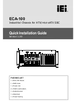 Preview for 1 page of IEI Technology ECA-100 Quick Installation Manual