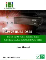 Preview for 1 page of IEI Technology ECW-281B-D525 User Manual