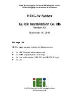 IEI Technology HDC-3 Series Quick Installation Manual preview